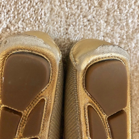 Michael Kors Gold and Khaki Flats - Picture 3 of 5